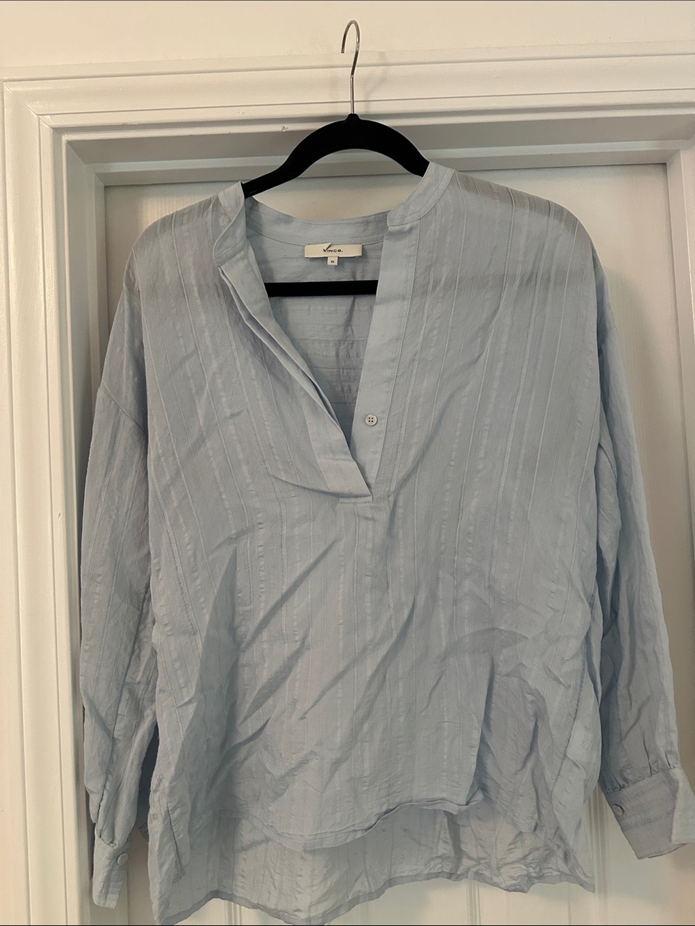 Vince Light Blue Popover Top